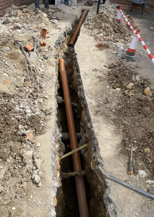 Services 55 drainage pipe work